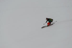 Cody Skiing on Ramshorn Peak