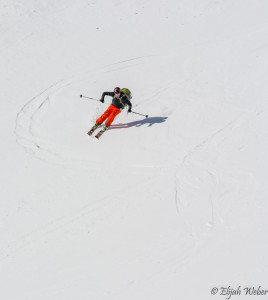 Cody Feuz decending off Mount Moran in the Grand Teton National Park