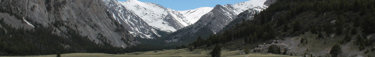 An early view of Mt Church in the upper stretch of the East Fork of the Pahsimeroi.